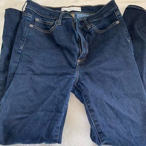 Gap True Skinny High Rise Dark Wash Jeans Sz 29R